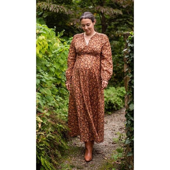 Doen Milana Autumn Floral Midi Dress size S small - Picture 9 of 10